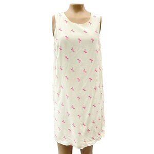 Amanda Uprichard Silk Sleeveless Shift Dress Pink Palm Tree Print Size S‎